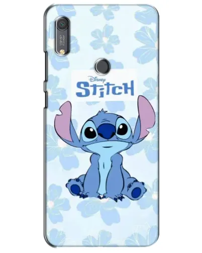 Чохол для Huawei Y6s з картинкою «Stitch серед квітів»