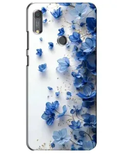 Чехол для Huawei Y6s с картинкой «Голубой цветочный каскад»