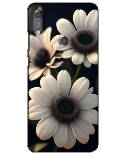 Чехол для Huawei Y6s с картинкой «Белые маргаритки макро»