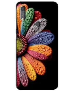 Чехол для Huawei Y6s с картинкой «Радужный цветок»