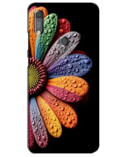 Чехол для Huawei Y6s с картинкой «Радужный цветок»