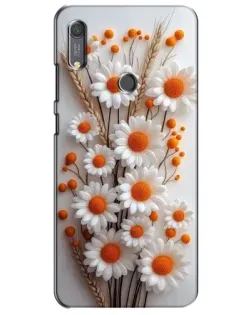 Чехол для Huawei Y6s с картинкой «Белые сухоцветы»