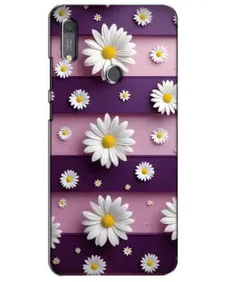 Чехол для Huawei Y6s с картинкой «Ромашки на фиолетовом»