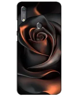 Чехол для Huawei Y6s с картинкой «Шелковая черная роза»