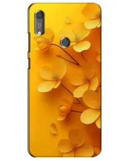 Чехол для Huawei Y6s с картинкой «Золотые лепестки»