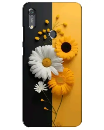 Чехол для Huawei Y6s с картинкой «Подсолнух и ромашка»