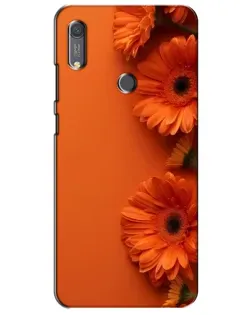 Чехол для Huawei Y6s с картинкой «Оранжевые герберы»