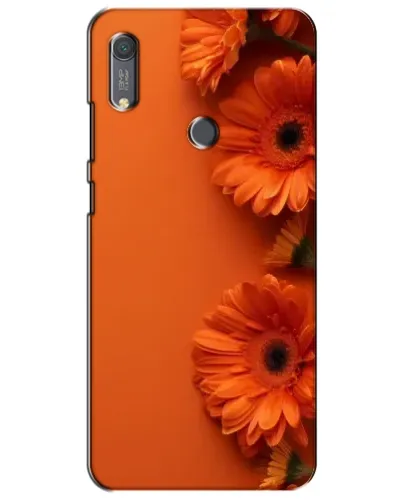 Чехол для Huawei Y6s с картинкой «Оранжевые герберы»