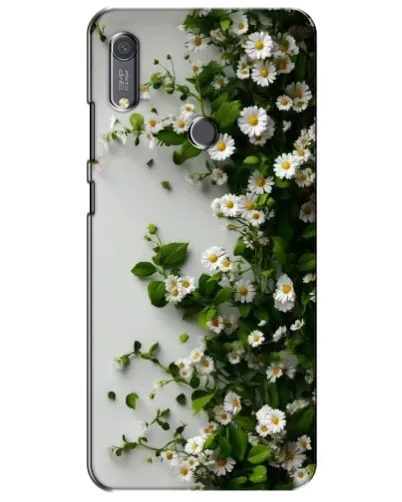 Чехол для Huawei Y6s с картинкой «Ветка мелких белых цветов»
