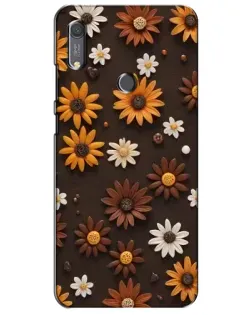 Чехол для Huawei Y6s с картинкой «Узор из маленьких подсолнухов»