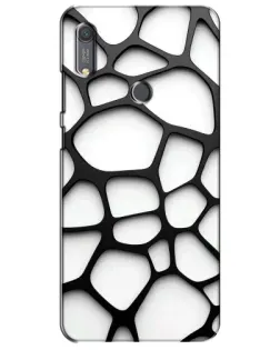 Чохол для Huawei Y6s з картинкою «Біла об'ємна сітка»