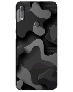 Чохол для Huawei Y6s з картинкою «Темний абстрактний камуфляж»