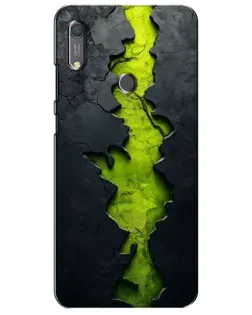 Чохол для Huawei Y6s з картинкою «Салатовий розлом скелі»