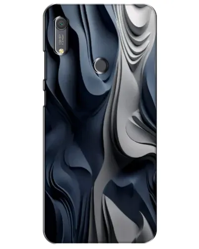 Чохол для Huawei Y6s з картинкою «Об'ємні сині складки»