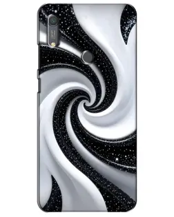 Чохол для Huawei Y6s з картинкою «Чорно-біла спіраль»