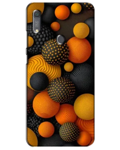 Чохол для Huawei Y6s з картинкою «Об'ємні помаранчеві сфери»