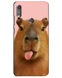 Чохол для Huawei Y6s з картинкою «Капібара з язиком»