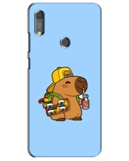 Чохол для Huawei Y6s з картинкою «Капібара на скейті»