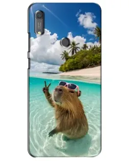 Чохол для Huawei Y6s з картинкою «Капібара на морі»