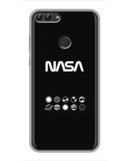 Чехол для Huawei Y7 Prime 2018 с картинкой «NASA — технический принт»