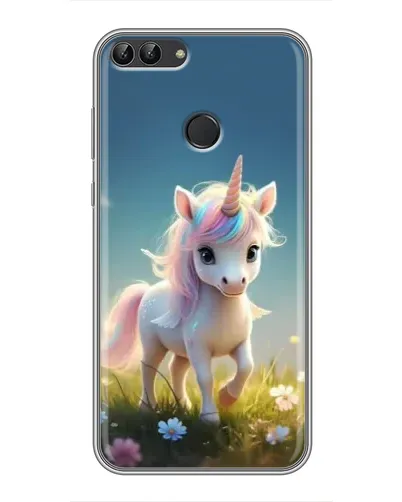 Чехол для Huawei Y7 Prime 2018 с картинкой «Единорог на поляне»