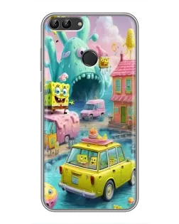 Чехол для Huawei Y7 Prime 2018 с картинкой «Монстр-трак приключения»