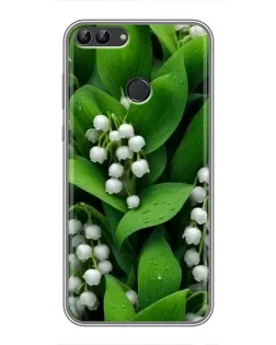 Чехол для Huawei Y7 Prime 2018 с картинкой «Ландыши в зелени»