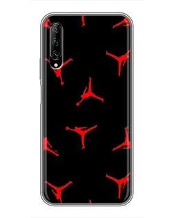 Чехол для Huawei Y7 Pro 2019 с картинкой «Jordan Red Pattern»