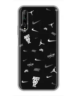 Чехол для Huawei Y7 Pro 2019 с картинкой «Nike Black Pattern» Чехол для Huawei Y7 Pro 2019 с картинкой «Nike Black Pattern»