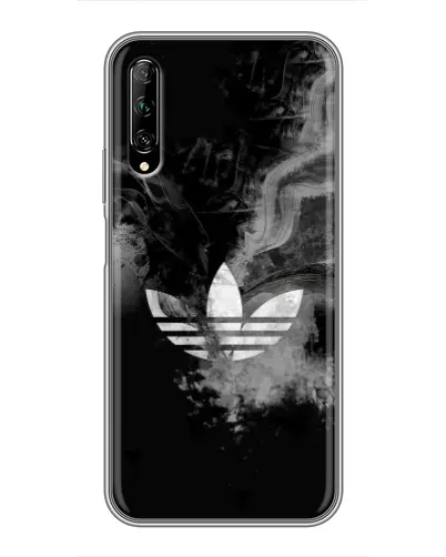 Чехол для Huawei Y7 Pro 2019 с картинкой «Абстрактный дым Adidas»