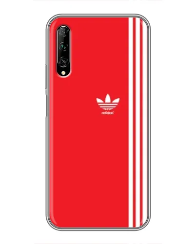 Чехол для Huawei Y7 Pro 2019 с картинкой «Красный минимализм Adidas»