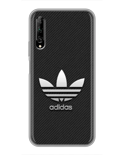 Чехол для Huawei Y7 Pro 2019 с картинкой «Adidas Карбоновая текстура»