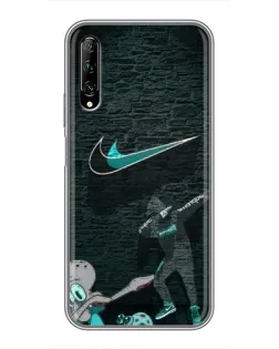 Чехол для Huawei Y7 Pro 2019 с картинкой «Спортивный арт Nike»