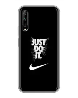 Чехол для Huawei Y7 Pro 2019 с картинкой «Текстовый принт Nike»