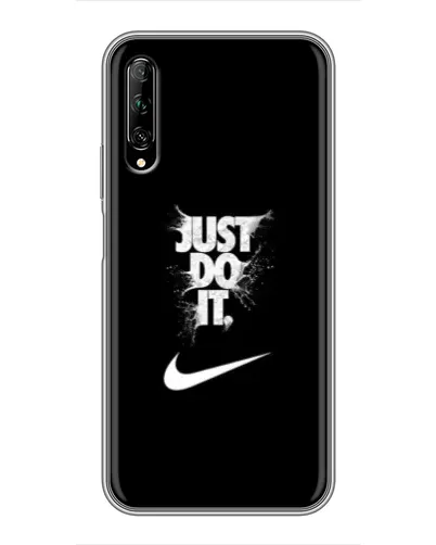 Чехол для Huawei Y7 Pro 2019 с картинкой «Текстовый принт Nike»