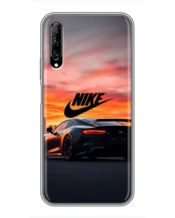 Чехол для Huawei Y7 Pro 2019 с картинкой «Nike и суперкар»