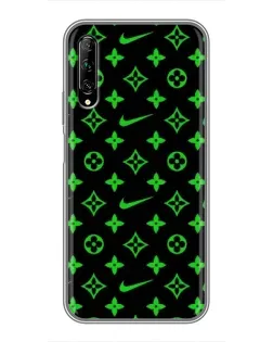 Чехол для Huawei Y7 Pro 2019 с картинкой «Неоновый принт LV»