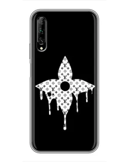 Чехол для Huawei Y7 Pro 2019 с картинкой «Цветочная монограмма»
