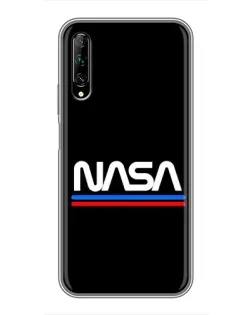 Чехол для Huawei Y7 Pro 2019 с картинкой «NASA — классика Red Blue»