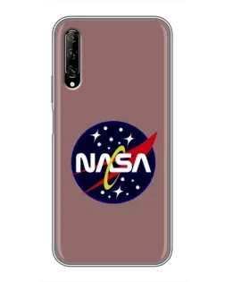 Чехол для Huawei Y7 Pro 2019 с картинкой «NASA — ретро космос» Чехол для Huawei Y7 Pro 2019 с картинкой «NASA — ретро космос»