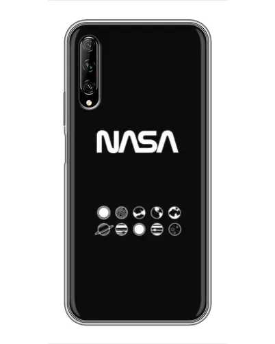 Чехол для Huawei Y7 Pro 2019 с картинкой «NASA — технический принт»