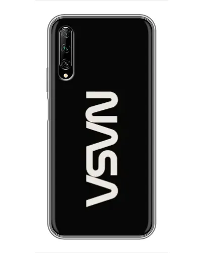 Чехол для Huawei Y7 Pro 2019 с картинкой «NASA — вертикальный логотип»