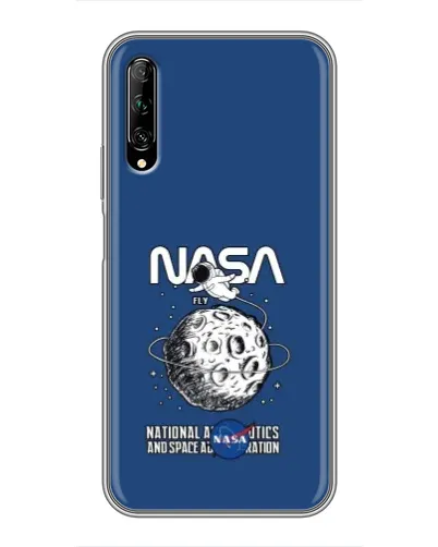 Чехол для Huawei Y7 Pro 2019 с картинкой «NASA — лунная миссия»