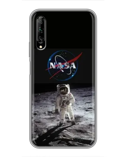 Чехол для Huawei Y7 Pro 2019 с картинкой «Астронавт на Луне»