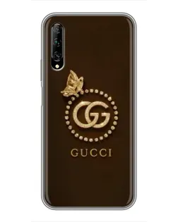 Чехол для Huawei Y7 Pro 2019 с картинкой «Gucci — золотая бабочка» Чехол для Huawei Y7 Pro 2019 с картинкой «Gucci — золотая бабочка»