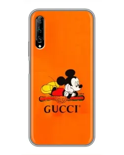 Чехол для Huawei Y7 Pro 2019 с картинкой «Микки Маус Gucci — оранж» Чехол для Huawei Y7 Pro 2019 с картинкой «Микки Маус Gucci — оранж»