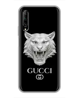 Чехол для Huawei Y7 Pro 2019 с картинкой «Gucci — серебряный лев» Чехол для Huawei Y7 Pro 2019 с картинкой «Gucci — серебряный лев»