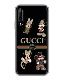 Чехол для Huawei Y7 Pro 2019 с картинкой «Gucci — герои Disney и монограмма» Чехол для Huawei Y7 Pro 2019 с картинкой «Gucci — герои Disney и монограмма»
