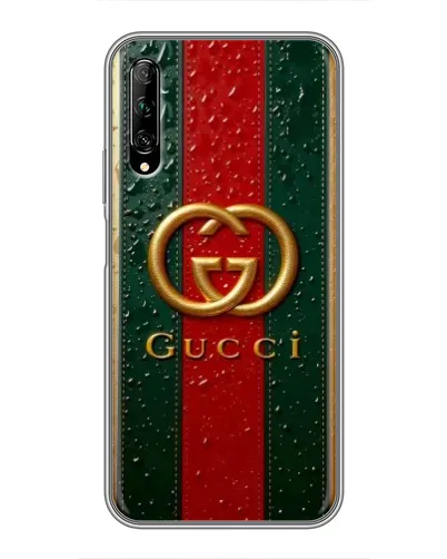 Чехол для Huawei Y7 Pro 2019 с картинкой «Gucci — фирменная полоса и золото» Чехол для Huawei Y7 Pro 2019 с картинкой «Gucci — фирменная полоса и золото»