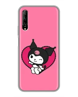 Чехол для Huawei Y7 Pro 2019 с картинкой «Kuromi — любовь в сердце»